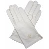 pánské rukavice bílé bezpodšívkové s logem svobodných zednářů