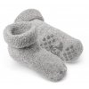 Dětské vlněné ponožky ABS protiskluzové světle šedá