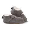 Dětské kožešinové bačkory MOGLI pro malé děti šedé