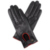 Dámské rukavice řidičské - černé, červený lem