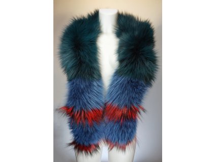 kołnierz futrzany damski kolor lisa