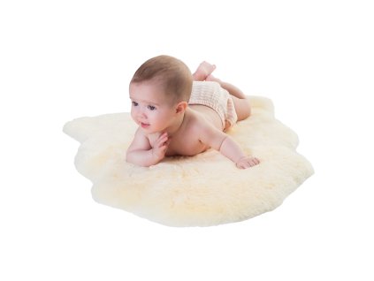 Mata z owczej skóry dla niemowląt BABY natur