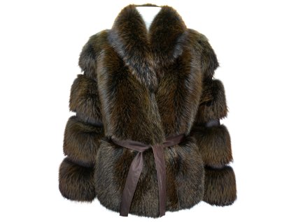 krótki płaszcz z lisa