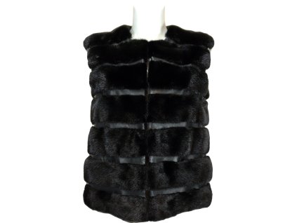 damska kamizelka z norek i skóry