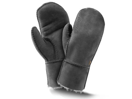 Rękawiczki futrzane TREND antracyt