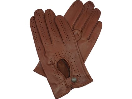 męskie skórzane rękawiczki do jazdy brązowejpg