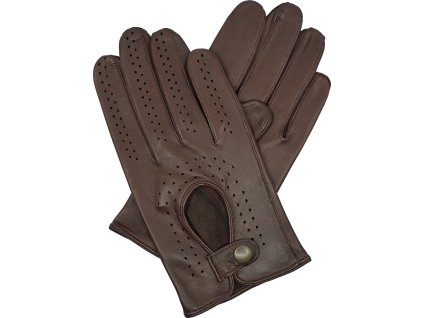męskie skórzane rękawiczki samochodowe brązowe