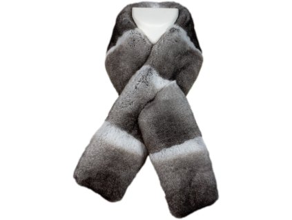 szalik futrzany z pętelką REX szynszyla 11