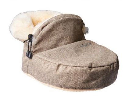 Ocieplacz na nogi beżowo-melanżowy