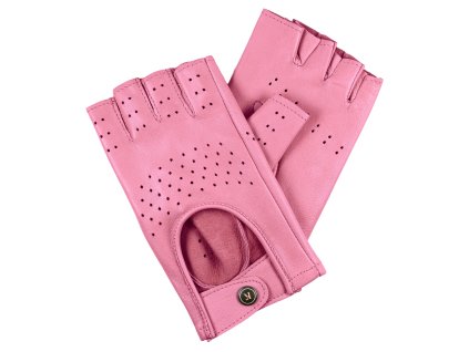 Rękawiczki damskie bez palców - antyczny róż