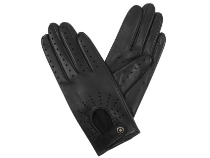 Rękawiczki samochodowe damskie, czarne