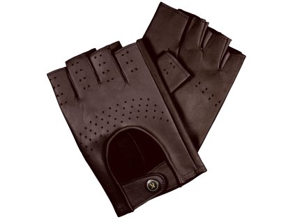 Rękawiczki bez palców męskie - kasztanowe