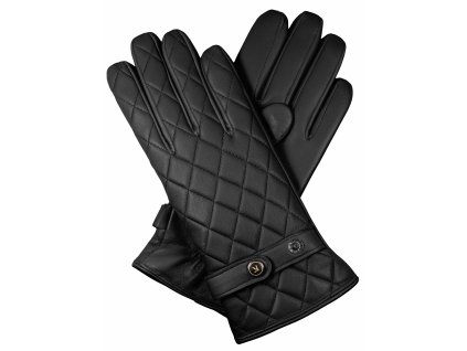 Rękawiczki męskie z podszewką wełnianą - czarne