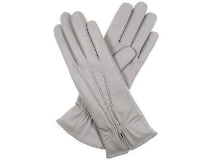 Rękawiczki damskie, podszewka wełniana, kolor gołębi szary