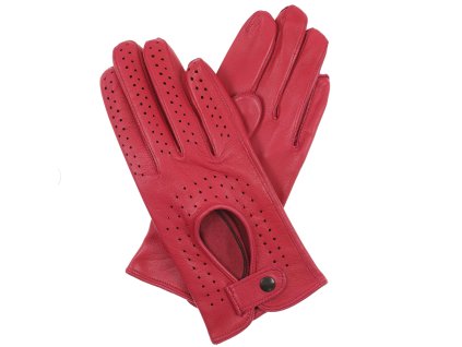 Damskie rękawiczki do jazdy samochodem czerwone (Kolor 17 - czerwony, Rozmiar 6,5)
