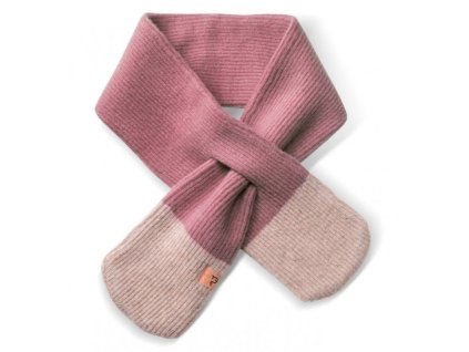 Dziecięcy szalik dzianinowy z oczkiem, różowy