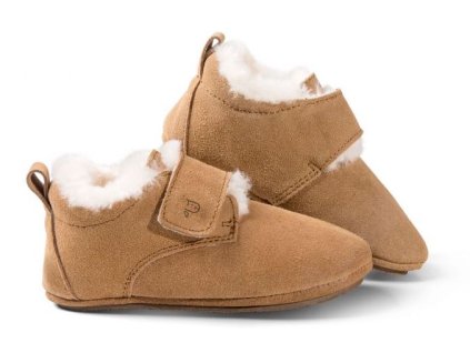 Kapcie futrzane dziecięce MOGLI brązowe