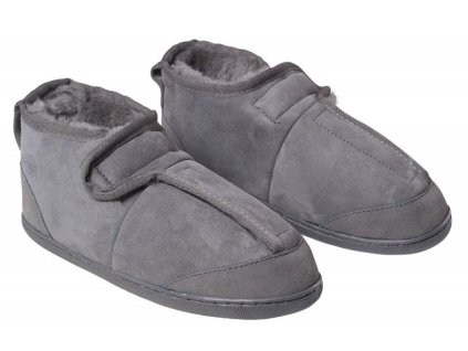 Kapcie medyczne futrzane SANIS antracyt