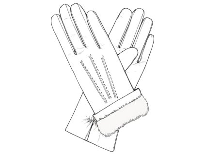 Rękawiczki damskie, podszewka z futra króliczego - wybór kolorów