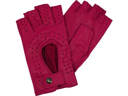 rękawiczki damskie bez palców malinowe