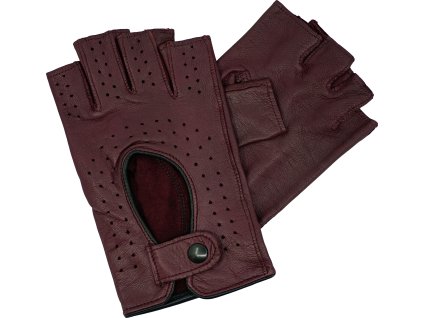rękawiczki bez palców damskie bordowe