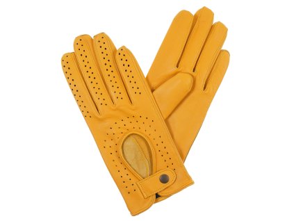 rękawiczki damskie do jazdy ciemnożółte