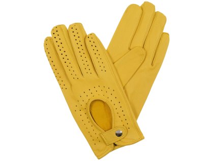 Damskie żółte rękawiczki samochodowe