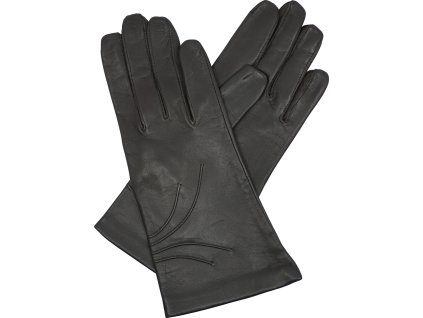 rękawiczki damskie skórzane podszewka UH brąz