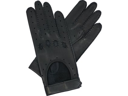 rękawiczki damskie do jazdy samochodem czarne rzep