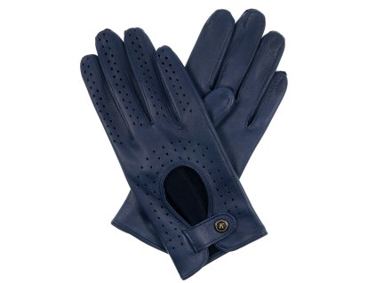 Damskie rękawiczki do jazdy samochodem, ciemnoniebieskie
