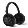 Nauszniki z futerkiem, regulowane, czarne