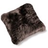 Poduszka ze skóry jagnięcej 40 x 40 cm brązowa