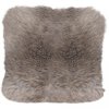 Poduszka z jagnięcej skóry w kolorze szarym