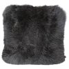 Poduszka ze skóry jagnięcej antracyt