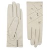 Damskie rękawiczki w gwiazdki bez podszewki (Kolor beżowy, Rozmiar 6,5)