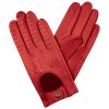 Damskie rękawiczki do jazdy samochodem - kardynalska czerwień