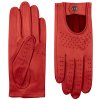 Damskie rękawiczki do jazdy samochodem - kardynalska czerwień