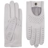 Damskie rękawiczki do jazdy samochodem - gołębia szarość