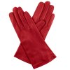 Rękawiczki damskie z podszewką jedwabną - kardynał czerwony