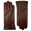 Rękawiczki męskie z podszewką wełnianą - brązowe