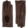 Damskie rękawiczki do jazdy samochodem, brązowe (Kolor 10 - brązowy, Rozmiar 6,5)