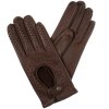 Damskie rękawiczki do jazdy samochodem, brązowe (Kolor 10 - brązowy, Rozmiar 6,5)