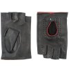 Rękawiczki bez palców męskie czarne/czerwone wykończenie (Rozmiar 9)