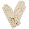 Damskie rękawiczki do jazdy samochodem, jasnobeżowe