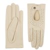 Damskie rękawiczki do jazdy samochodem, jasnobeżowe