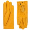 rękawiczki damskie do jazdy ciemnożółte
