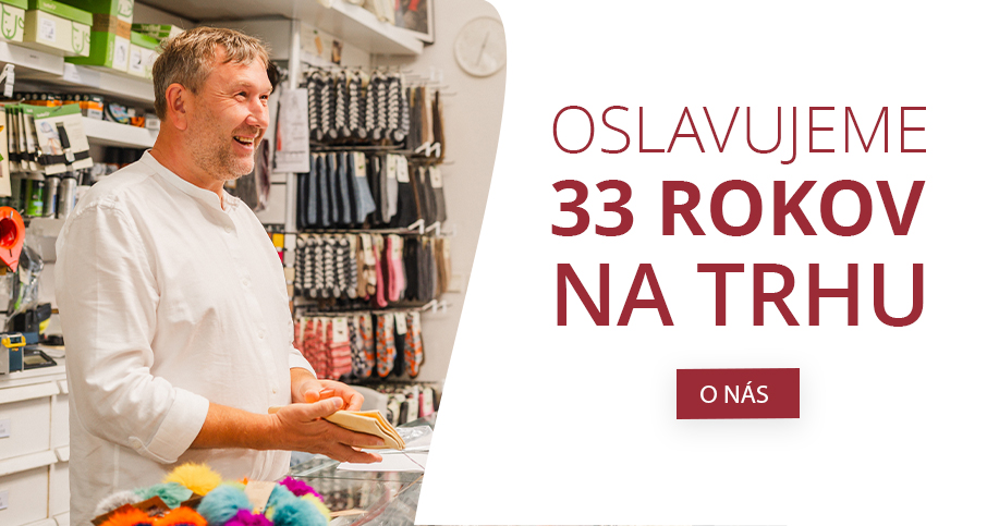Oslavujeme 33 rokov na trhu