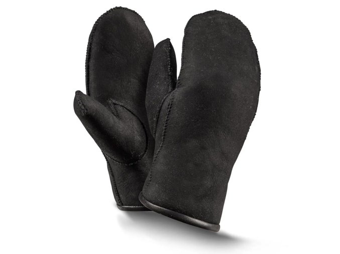 Kožušinové palčiaky BASIC čierne