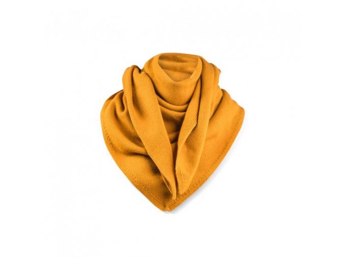MERINO trojúhelníkový šátek Gmunden žlutá