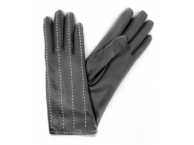 Dámské rukavice podšívka vlna černé (Velikost 6,5)